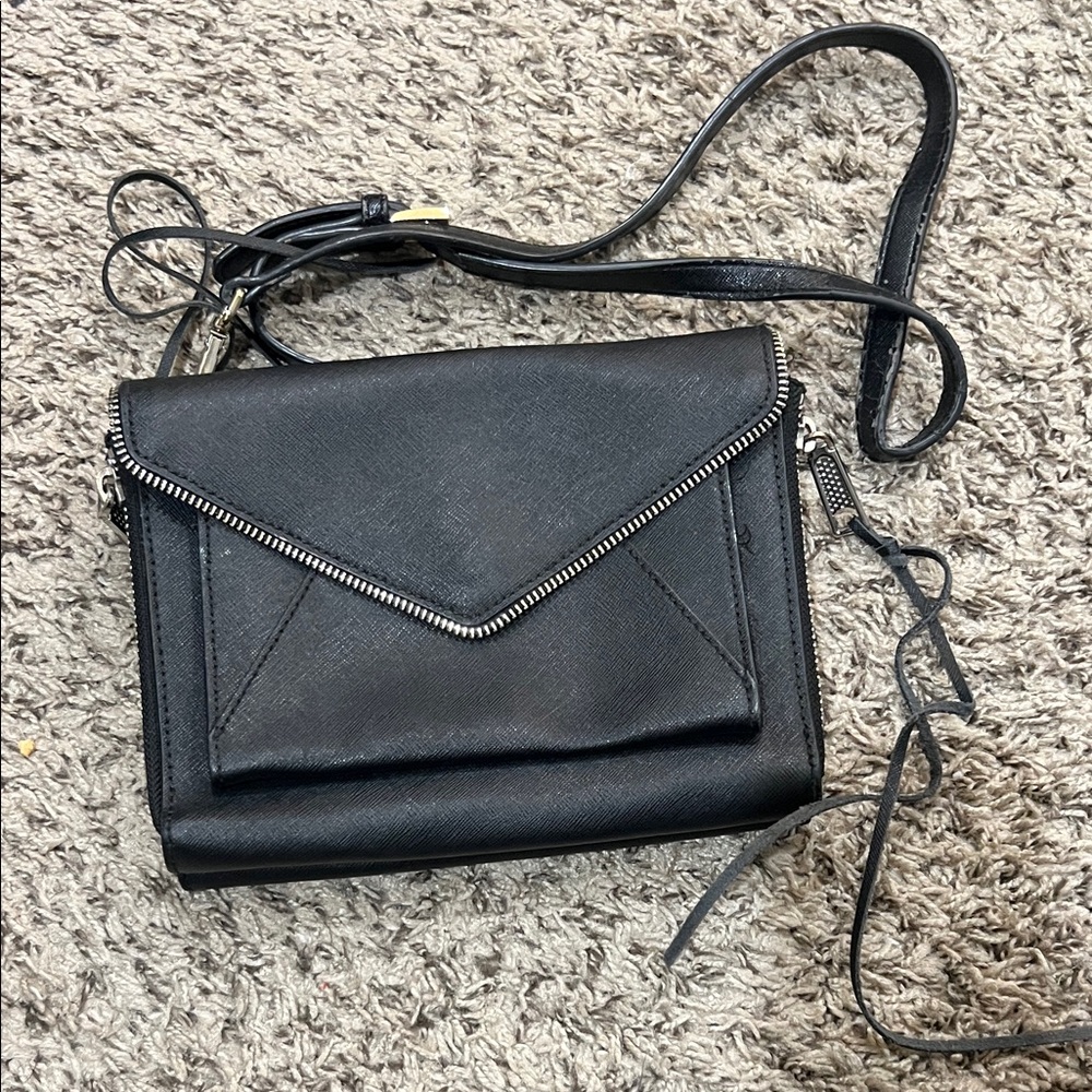 Rebecca Minkoff Black Crossbody Bag with Silver Accents